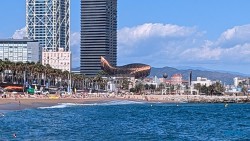 Playa de la Barceloneta Barcelona 24.09.13 Geburtstage und Krimis virtuell und live im Mittelmeer AIDAcosma 006