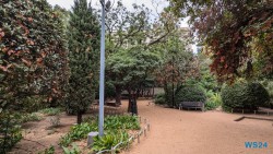 Jardins del Palau Robert Barcelona 24.09.20 Geburtstage und Krimis virtuell und live im Mittelmeer AIDAcosma 007