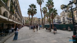 Plaça Reial Barcelona 24.09.20 Geburtstage und Krimis virtuell und live im Mittelmeer AIDAcosma 048