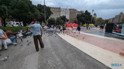 Plaça de Catalunya Barcelona 24.09.20 Geburtstage und Krimis virtuell und live im Mittelmeer AIDAcosma 037