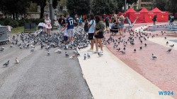 Plaça de Catalunya Barcelona 24.09.20 Geburtstage und Krimis virtuell und live im Mittelmeer AIDAcosma 038
