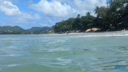 Vigie Beach Castries 24.11.30 Zu Fuß mit Taxi Fähre Boot Bus zu karibischen Stränden AIDAperla 008