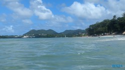 Vigie Beach Castries 24.11.30 Zu Fuß mit Taxi Fähre Boot Bus zu karibischen Stränden AIDAperla 009