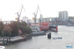 Von der Hafencity die Elbe hinunter Hamburg 15.08.08 - Norwegen Fjorde England Frankreich Spanien Portugal Marokko Kanaren AIDAsol Nordeuropa Westeuropa