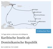 Route Karibik 25.12.05 Baden und Schnorcheln im kristallklaren Meer AIDAperla Bild AIDA
