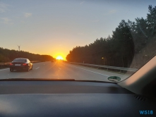 Sonnenaufgang auf der A2 18.09.29 - Big Apple, weißer Strand am türkisen Meer, riesiger Sumpf AIDAluna - Foto Susanne