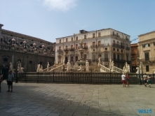 Brunnen der Schande Palermo 14.08.20 - Tunesien Italien Korsika Spanien AIDAblu Mittelmeer