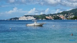 Grand Anse Strand St. Georges 22.11.02 Wundervolle Straende tuerkises Meer und Regenzeit in der Karibik AIDAperla 027