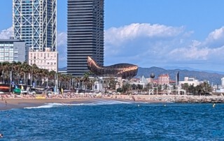 Playa de la Barceloneta Barcelona 24.09.13 Geburtstage und Krimis virtuell und live im Mittelmeer AIDAcosma 006