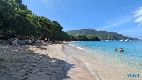 Princess Margaret Beach Bequia Kingstown 24.11.29 Zu Fuß mit Taxi Fähre Boot Bus zu karibischen Stränden AIDAperla 009
